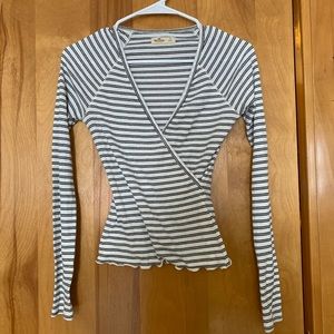 longsleeve wrap crop top